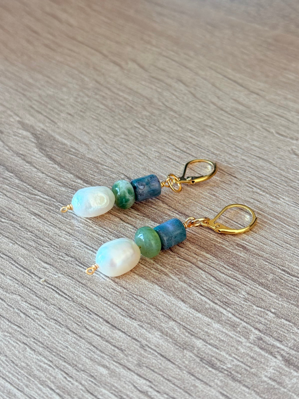 Pearl & Jade Dangles