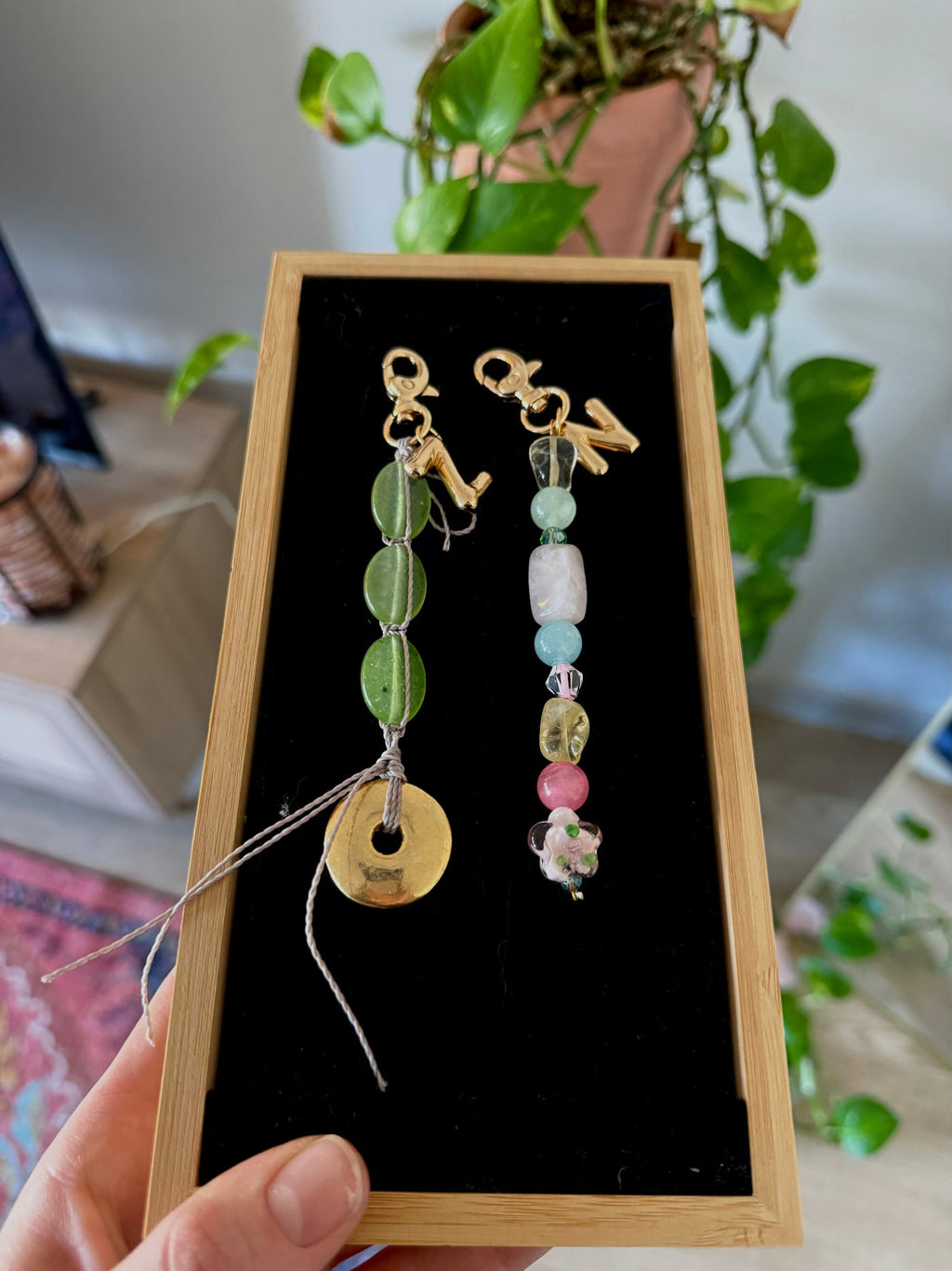 Custom Spring Initial Keychain - Between Seasons