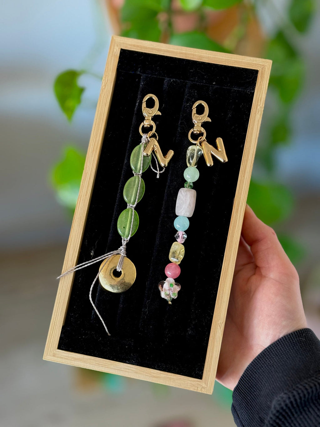 Custom Spring Initial Keychain - Between Seasons